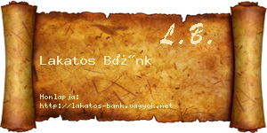 Lakatos Bánk névjegykártya
